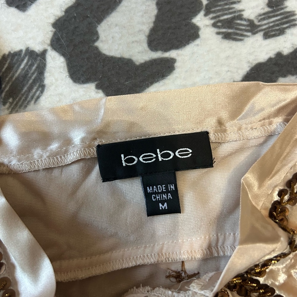 Bebe Cream Tan Embellished Bustier Camisole - Picture 4 of 4
